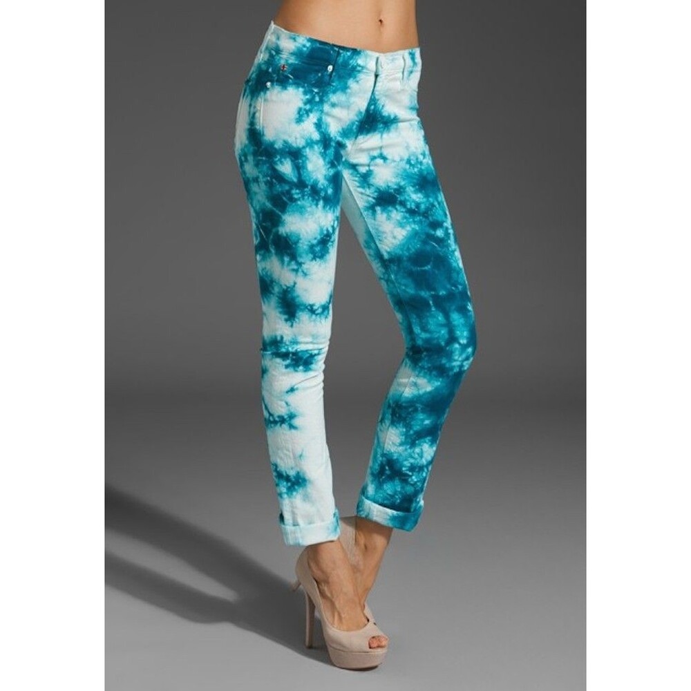 Hudson Jeans Tilda Tie Dye Straight Cropped Jeans